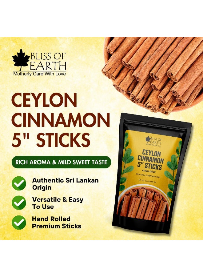 BLISS OF EARTH True Ceylon Cinnamon Sticks From Sri Lanka 100gm - Image 2